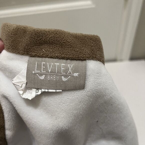 Levtex Deer Buck Lovey Security Blanket Brown Tan Antlers Plush Toy Soft 11X11 - Picture 5 of 7